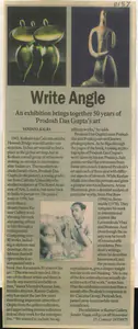 kalra, Vandana (Reporter). Write Angle, 03 November 2008 | Newspaper Clipping | 00852109