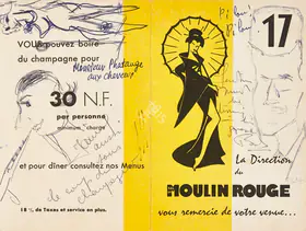 Raza, S.H. (Artist). Untitled (Champagne at Moulin Rouge), 1960 | Print