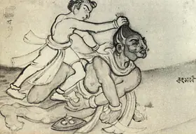 Tagore, Abanindranath (Artist). Kamsa-Badh, Krishna-Mangal Series, 1938 | Painting