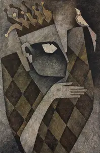 Bhowmick, Ashok (Artist). The Thinker, 2021 | Painting