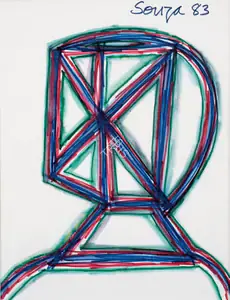 Souza, F.N. (Artist). Head, 1983 | Drawing