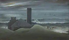 Das, Mrinal K. (Artist). Untitled (Labourers at Sea / Gopalpur), n.d. | Painting