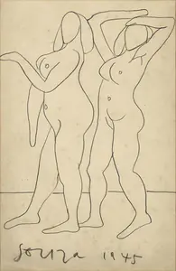 Souza, F.N. (Artist). Untitled, 1945 | Drawing