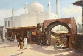 Singh, S.G. Thakur (Artist). Indian Street Scene, n.d. | Painting