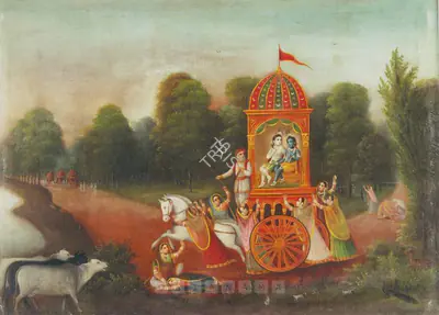 Bengal School (Artist). Krishna And Balarama, n.d. | Painting