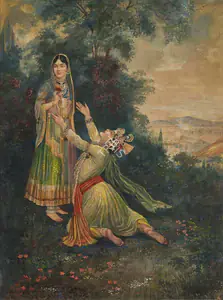 Dhurandhar, M.V. (Artist). Baj Bahadur Rupmati, n.d. | Painting