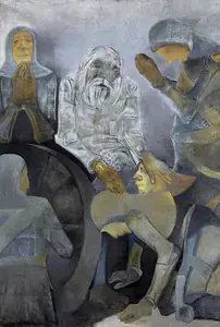 Khanna, Krishen (Artist). Blessing on a Battlefield, 1999 | Painting