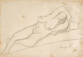 Souza, F.N. (Artist). Untitled (Nude), 1990 | Drawing & Sketch