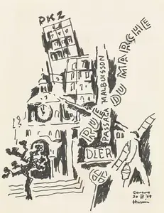 Husain, M.F. (Artist). Untitled (Geneve), 1969 | Drawing