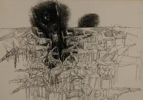 Sheikh, G.M. (Artist). Horses, 1964 | Graphic Art