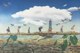 Mohapatra, Jagannath (Artist). Walking with Clouds, n.d. | Painting