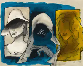 Husain, M.F. (Artist). Madhuri-Mother-Madonna, 1997 | Painting