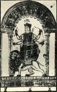 Unknown (Artist). The Goddess Jagaddharti, 1980s | Graphic Art