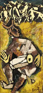 Husain, M.F. (Artist). Untitled (Musician), c.1961 | Painting