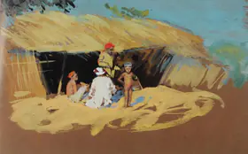 Bendre, N.S. (Artist). Roadside Cottage, n.d. | Painting