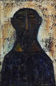 Souza, F.N. (Artist). Head of a Saint, 1959 | Painting
