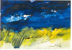 Ghose, Gopal (Artist). Landscape, 1970 | Painting
