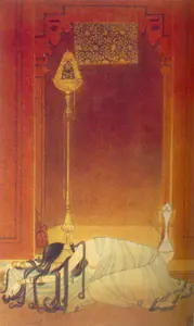 Chughtai, M.A.R. (Artist). The Extinguished Flame, n.d. | Painting
