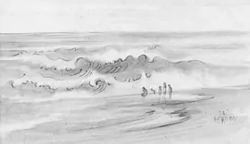 Bose, Nandalal (Artist). Bathers At Puri, 1941 | Painting