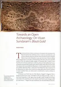 Raza, Nada (Essayist). Towards an Open Archaeology - On Vivan Sundaram's Black Gold. In <i>Marg - The Kochi-Muziris Biennale.</i> 68(2), pp. 56-60. Mumbai: Radhika Sabavala, December 2016 - March 2017 | Essay | FineArts | 00669097