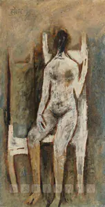 Husain, M.F. (Artist). Untitled (Nude), n.d. | Painting