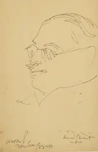 Ghose, Gopal (Artist). Leonard Elmhirst, 1951 | Drawing