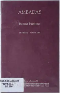 Ambadas (Artist). Ambadas, 1998 | Solo Exhibition Catalogue | 00875349