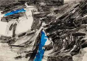 Ramkumar (Artist). Untitled (Landscape), 1986 | Painting