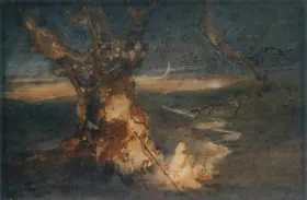 Tagore, Rabindranath (Artist). Winter Night, n.d. | Painting