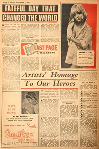 Abbas, Khwaja Ahmad (Columnist). Fateful Day That Changed the World. In <i>Blitz - India's Greatest Weekly.</i> p. 24. Bombay: R.K. Karanjia, 05 November 1966 | Essay | CinemaEducation | 00464928
