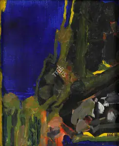Raza, S.H. (Artist). Blue, 1969 | Painting