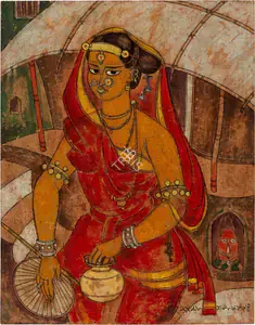 Almelkar, A.A. (Artist). Untitled (Bride), 1956 | Painting
