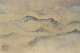 Tagore, Gaganendranath (Artist). The Himalayas, late 1910s | Painting