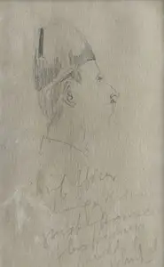 Unknown (Artist). Untitled (Portrait), circa 1940 | Drawing