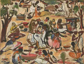 Ara, K.H. (Artist). Holi, n.d. | Painting