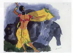 Husain, M.F. (Artist). Gaja Gamini, n.d. | Painting