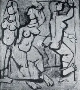 Husain, M.F. (Artist). Mural, 1951 | Painting