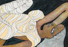 Chowdhury, Jogen (Artist). Untitled (Woman reclining), 2013 | Painting