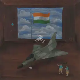 Harsha, N.S. (Artist). Mama My Kite is Still Flying (Charming Nation), 2006 | Painting