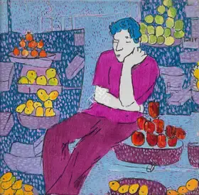 Modi, Bhairavi (Artist). Fruit Seller, n.d. | Painting
