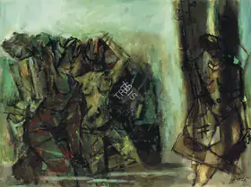 Husain, M.F. (Artist). Untitled (Dancers & Musician), 1983 | Painting