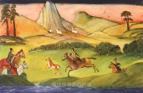 Sohail, Tasadduq (Artist). Horsemen In A Landscape, n.d. | Painting