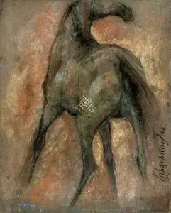 Das, Sunil (Artist). Horse Series, late 1950s | Drawing