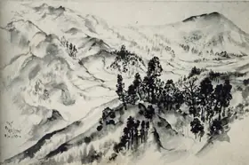 Bose, Nandalal (Artist). Hazaribagh Road, 08 June 1943 | Painting