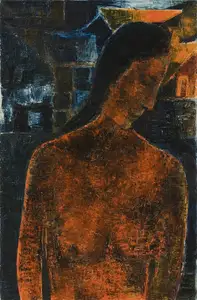 Padamsee, Akbar (Artist). Femme au Paysage, 1962 | Painting