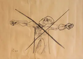 Hore, Somnath (Artist). Untitled (Study), 1980 | Painting