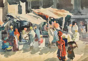 Raza, S.H. (Artist). Untitled, c.1940s | Painting