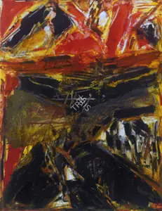 Raza, S.H. (Artist). The Struggle, n.d. | Painting