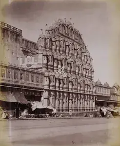Unknown (Photographer), The Howa Mahal Jeypore (Hawa Mahal, Jeypore), 1901-1902 | Antiquarian Photograph