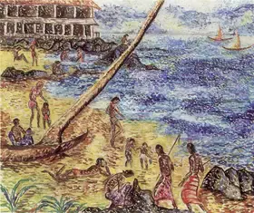 Senanayake, Senaka (Artist). Mount Lavinia Beach, 1962 | Painting